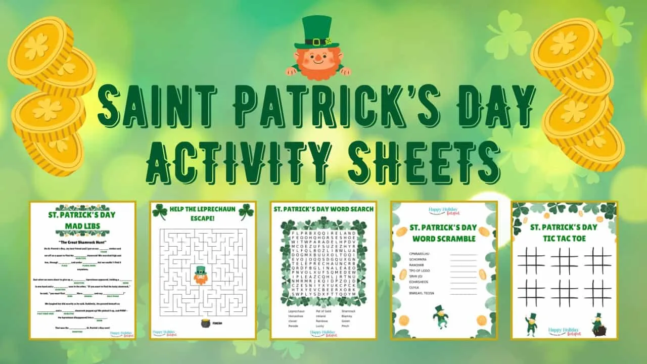 St. Patrick's Day ACTIVITY Sheets