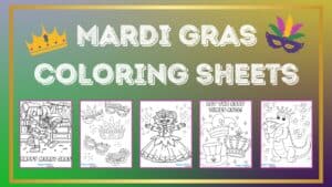 Mardi Gras Coloring Sheets Cover