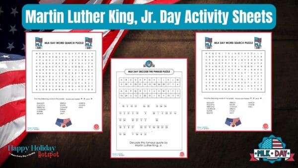 FREE MLK Activity Sheets